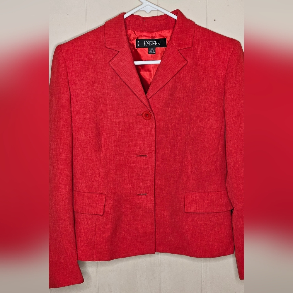 VINTAGE Kasper Red Suit Jacket
